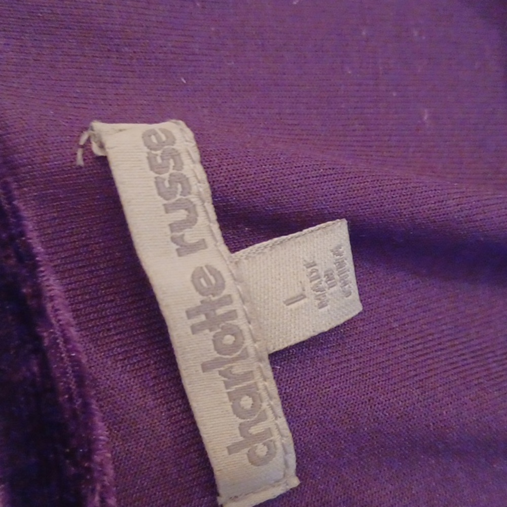 Charlotte Russe deep purple velour dress NWOT - Picture 4 of 7